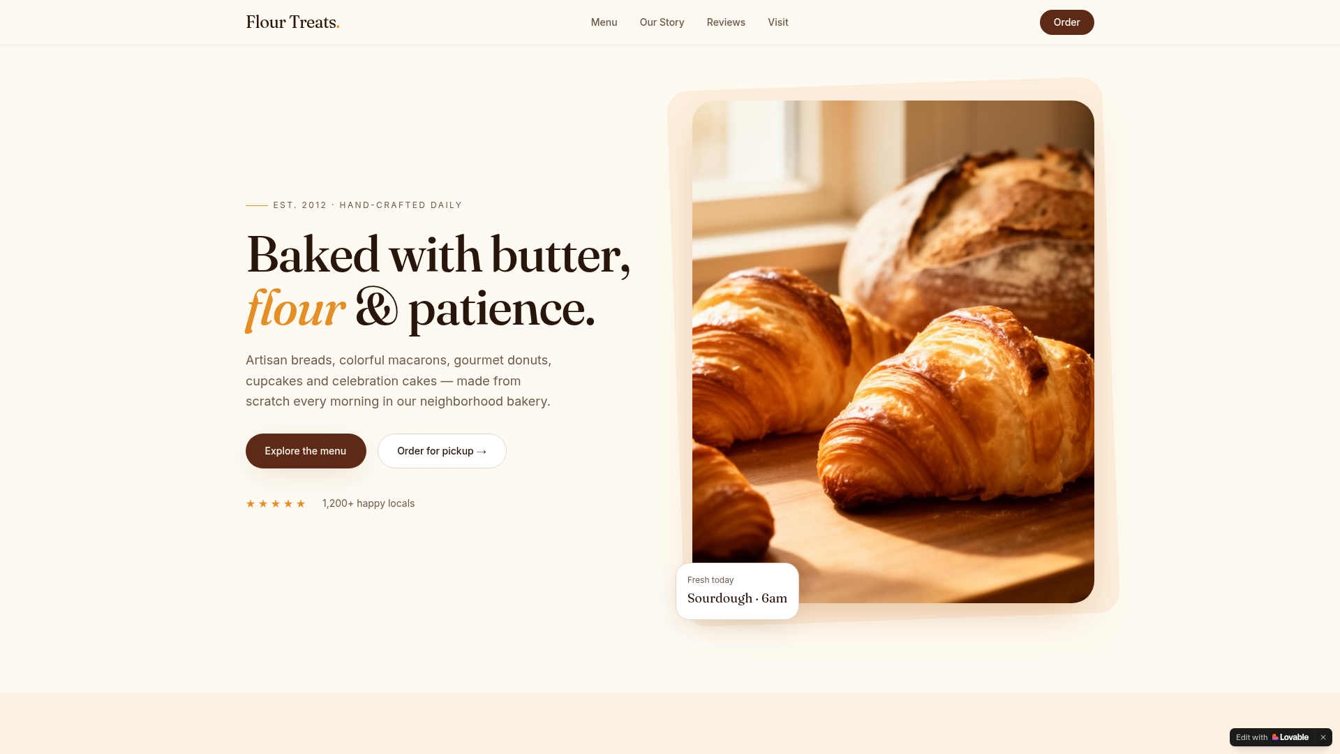 Bakery Website preview