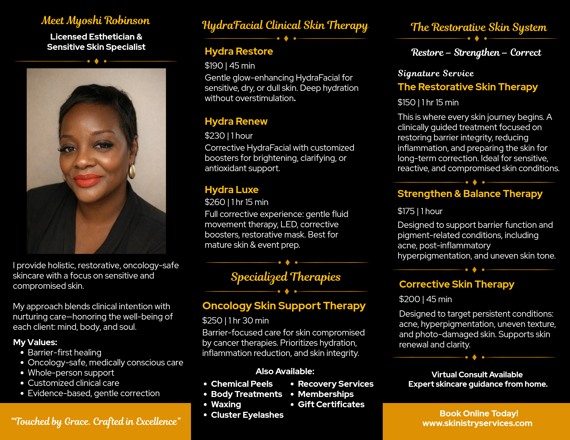 Skinistry Brochure back